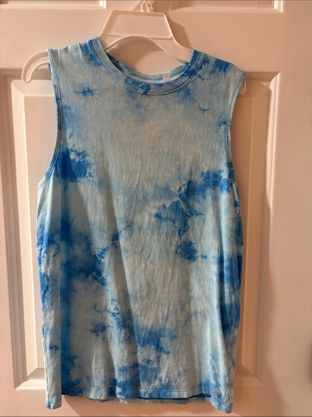 DSG Blue Tie-Dye Muscle Tank Top
